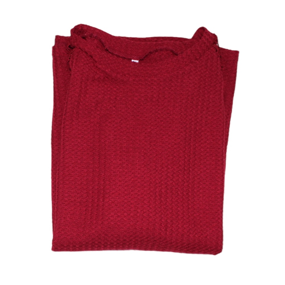 Women’s Waffle Knit Blouse Ballon Long Sleeve Lace Tops Casual Loose T Shirts